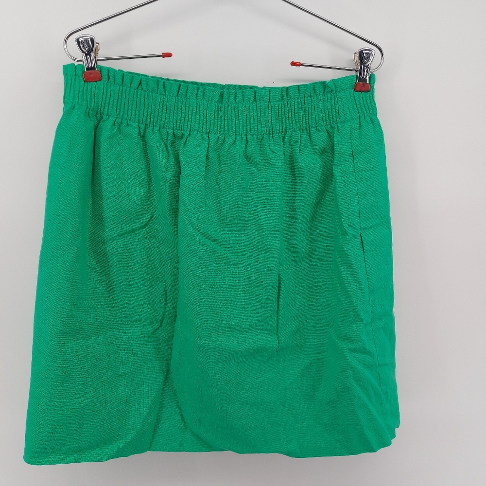 J.Crew Linen-cotton blend city midi skirt Green Size 8 - Picture 7 of 12
